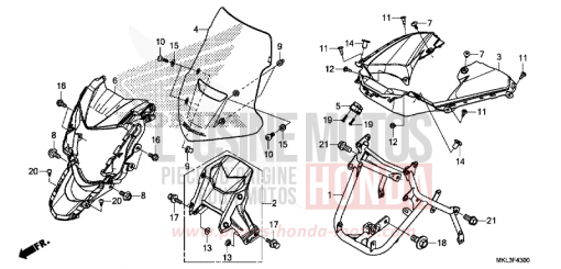WINDLAUF, VORNE NC750XAL de 2020